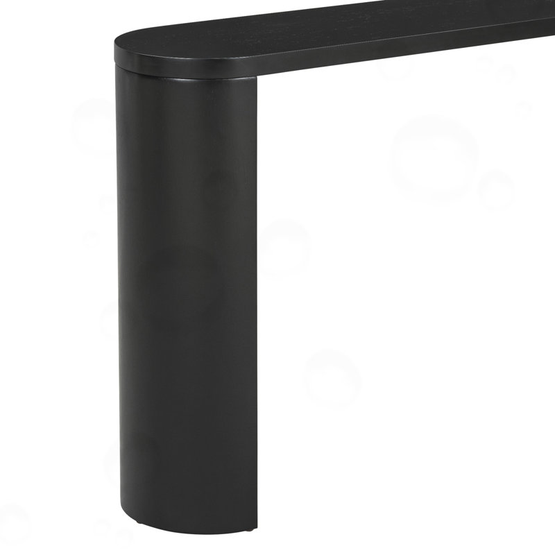 Console with Semi-Cylindrical Base, Black