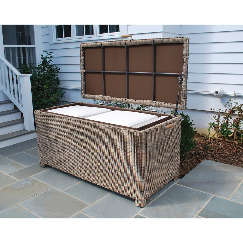 Kingsley Bate Sag Harbor 60'' W Water Resistant Wicker Deck Box, Driftwood