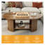 Table basse 47 pouces ovale cannelée avec tablette de rangement