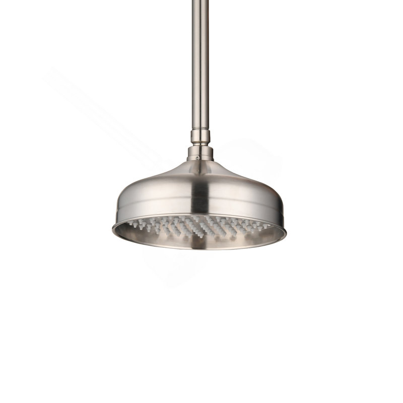 Pomme de douche à 4 jets avec douche à jets de corps en nickel brossé (valve brute incluse)