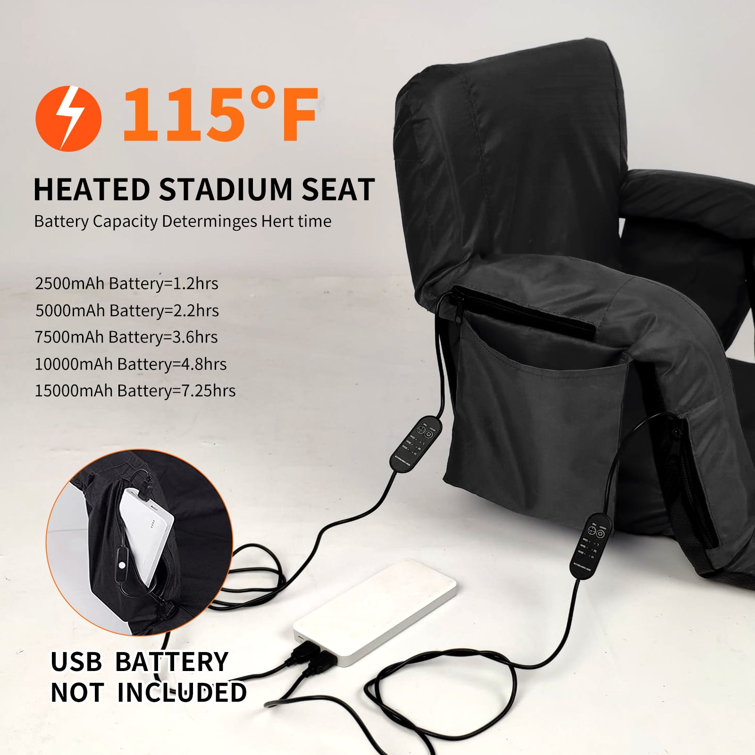 Heated Stadium Seat Cushion Electric Heated Cushion Seat Chair Cushion Usb  