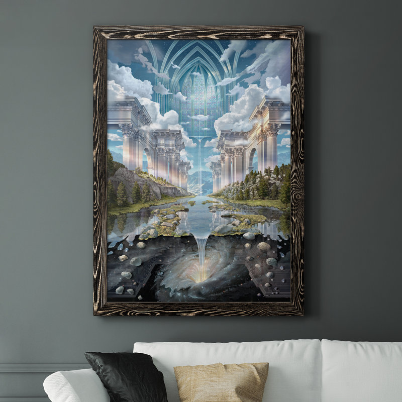 " Genesis II ", 44" H x 31" W x 1" D, Black Framed