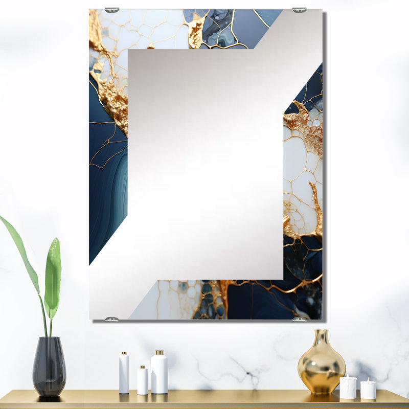 Delgadillo - Miroirs muraux abstraits à encre liquide, 40 po x 30 po