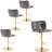 Modern Swivel Adjustable Height Back Tufted Bar Stools (Set of 4)-1972539304-1972539308