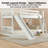 Multi-Size Bunk Bed (Twin-Over-Twin / Full-Over-Full) - Sturdy Pine Wood & Mdf Construction With Interchangeable Slide & Ladder Placement, Available In White & Gray-558963976-558963978