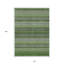 Tapis vert lavande à rayures 10 po x 14 po vert et ivoire