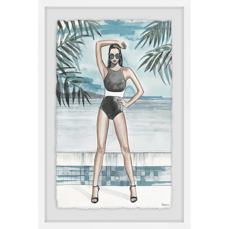 « summer mode-nouvelle » par parvez taj,-cadre photo imprimé sur papier, H 45 po x l 30 po x P 1,5 po
