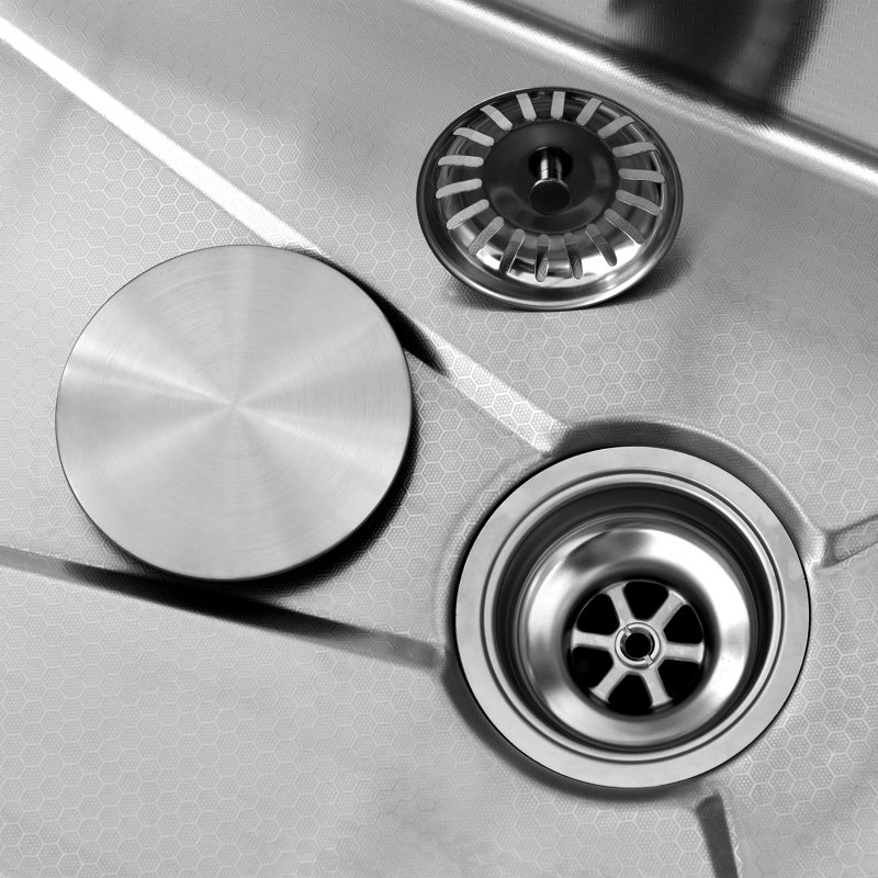 30″X 18″ Single Bowl Overmount Handmade Stainless Steel Kitchen Sink With Cutting Board, Colander(Set Of 8)