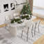 Ensemble de salle à manger rectangulaire à double piédestal avec table de salle à manger de style crème-301154028-299976010-301154038