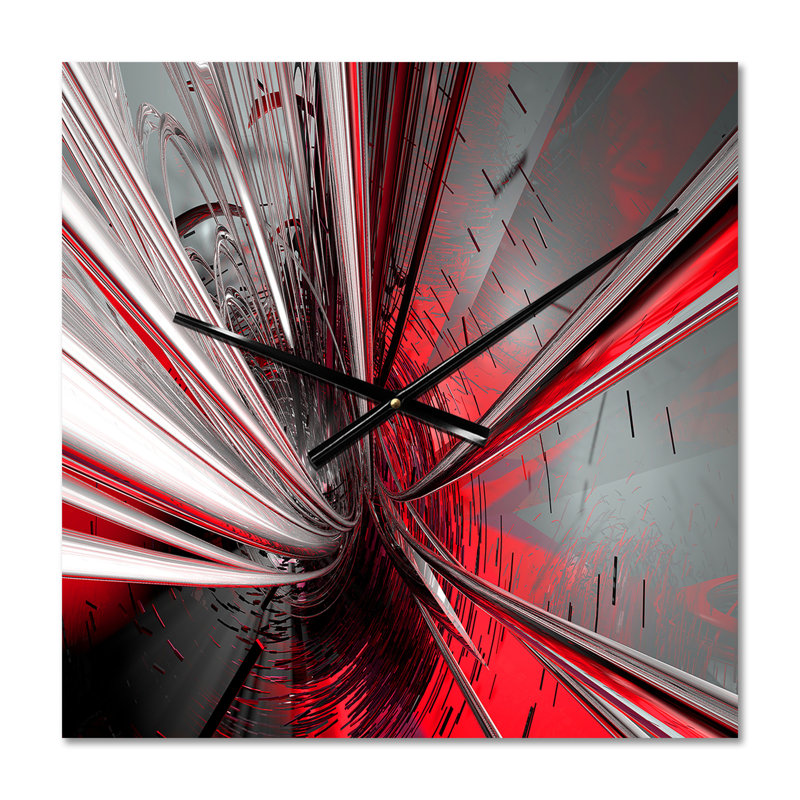 Horloge murale abstraite Fractal 3D, Très grand