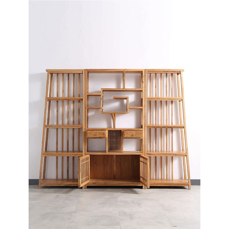 New Chinese Retro Minimalist Style Bookcase
