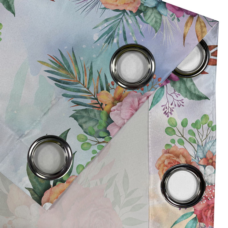 Multicolore Red Barrel Studio® Summer Floral, L 50 po x L 108 po
