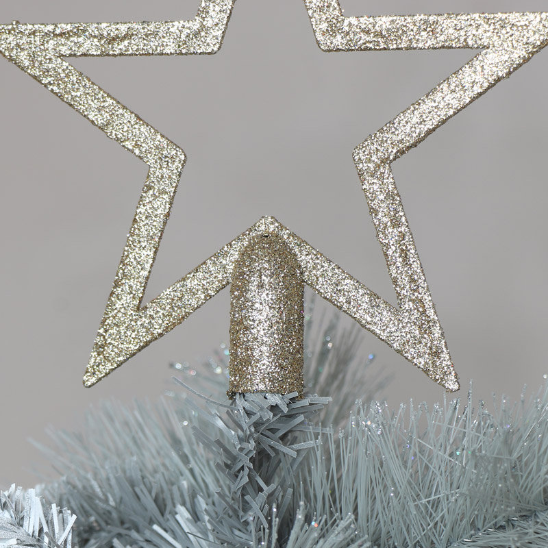 Glitter Christmas Star Tree Topper, Gold