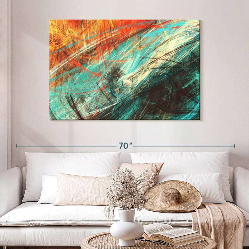 Avery Elemental Clash Abstract, 32" H x 48" W
