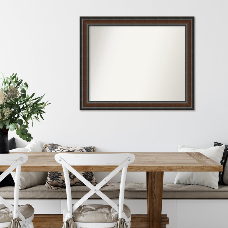 Halcott Solid Wood Rectangle Wall Mirror, 33" H x 27" W