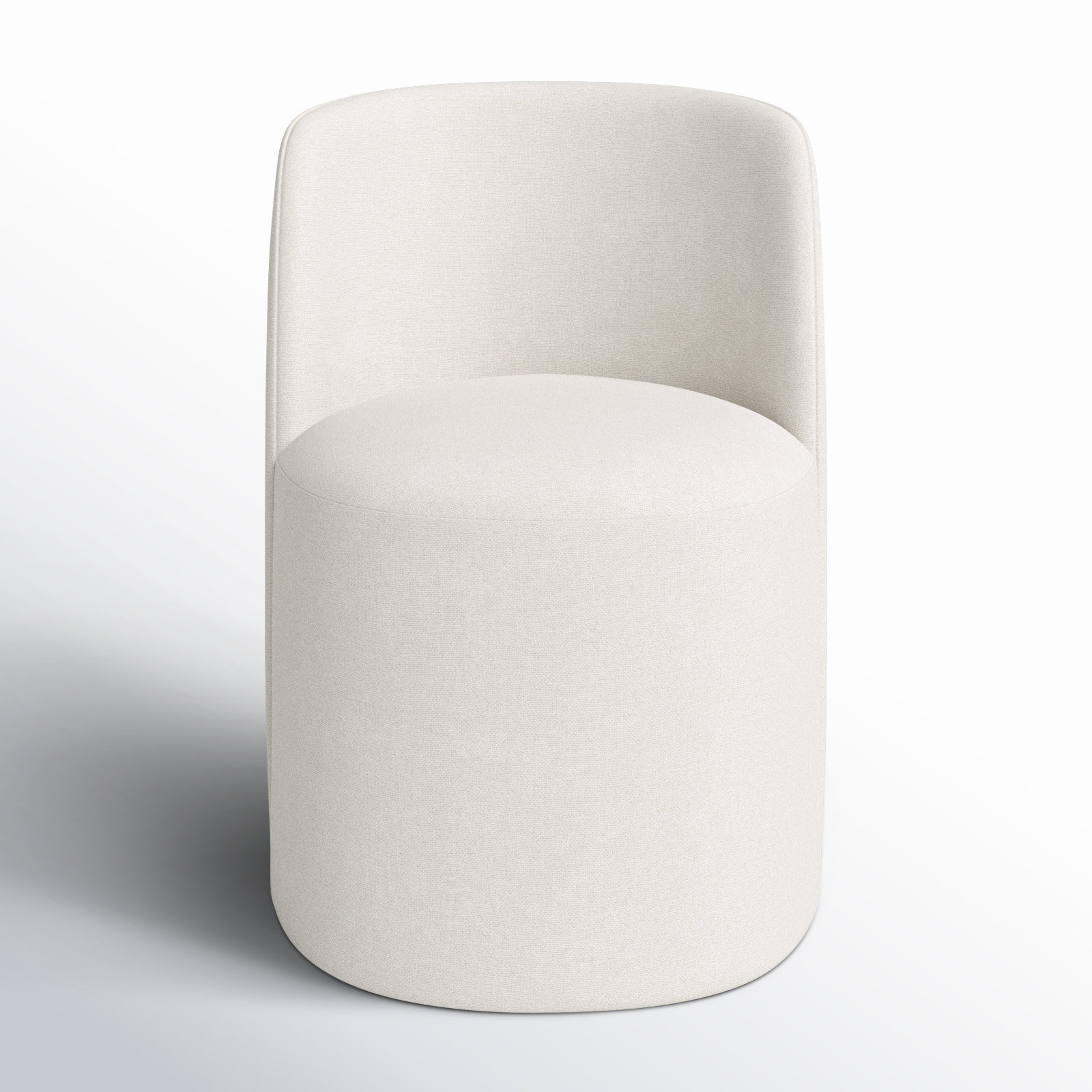Begonia Dining Chair, Zuma White Textured Linen