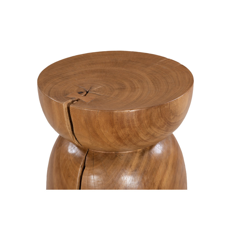 Wood Hourglass Stool