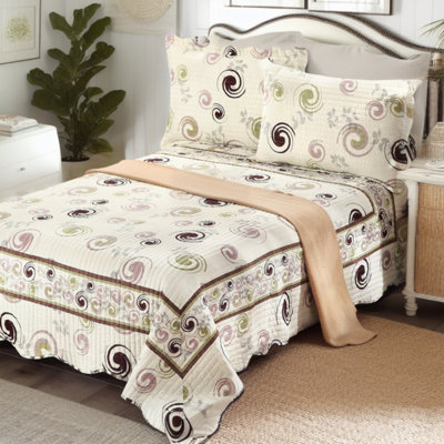 Summer Modern & Contemporary Cotton Geometric Shapes Quilt