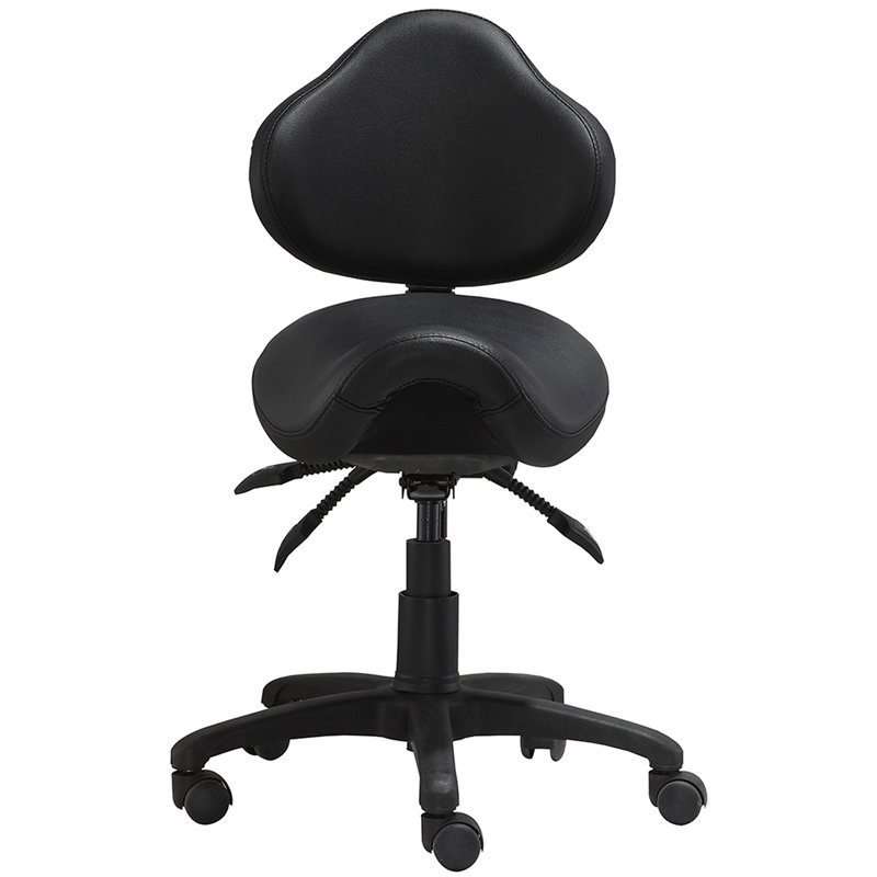 Chaise de dessinateur Saddle - Tabouret ergonomique à hauteur réglable avec dossier et mécanisme d'inclinaison pour les bureaux debout, les studios et les laboratoires