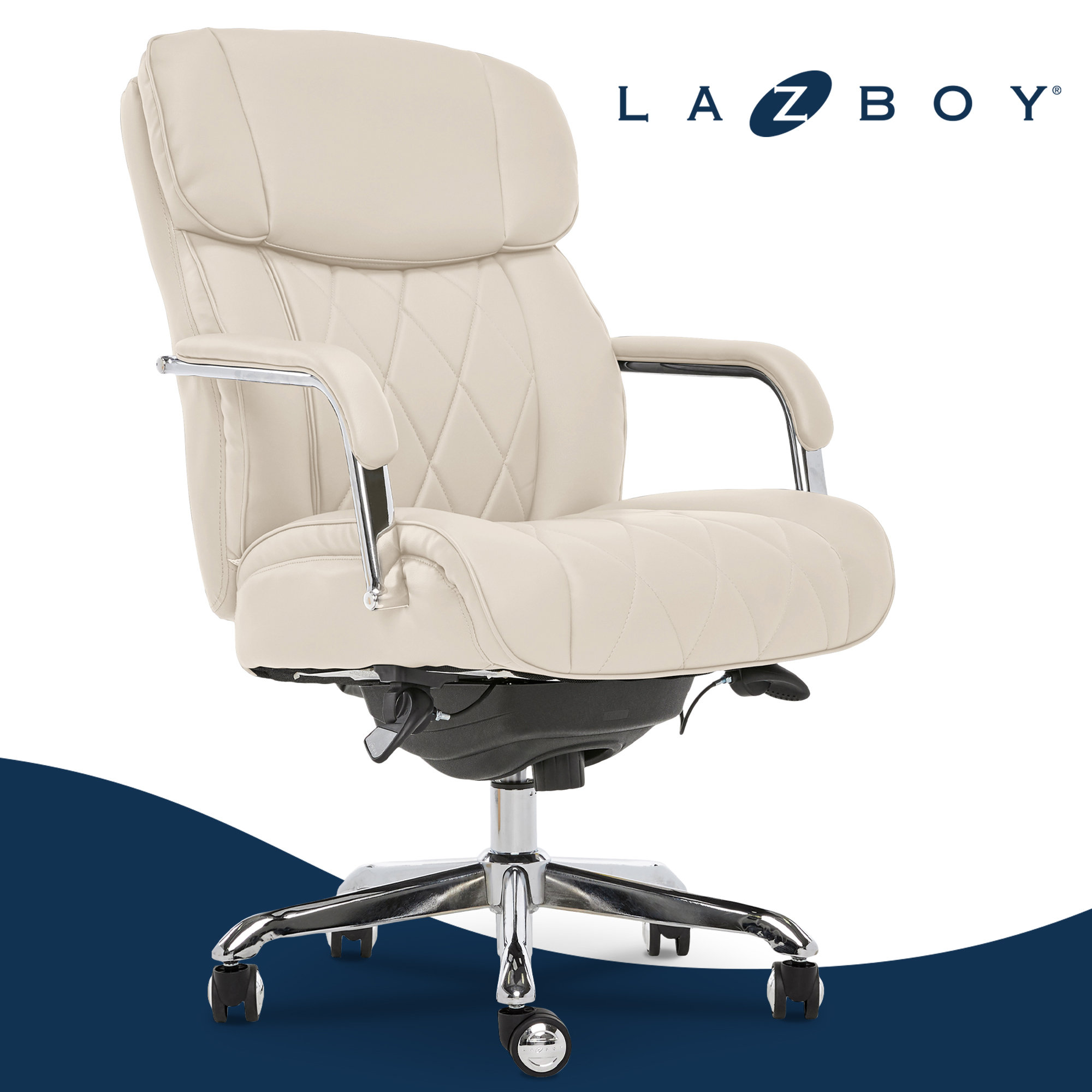 La-Z-Boy Sutherland Quilted Leather Executive Office Chair with