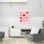 «Happy Hearts», art mural abstrait fantaisiste romantique-129022005