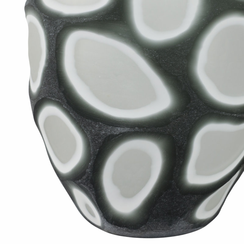 Petit vase en verre gris Brayden Studio® Havre, H 12 po x l 9 po x P 9 po