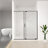 56-60" W X 72" H Semi-Frameless Sliding Shower Door, 5/16"(8Mm) Clear SCGG Tempered Glass Finish, Cut Adjustable Width 4"