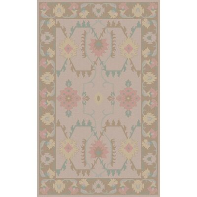 Wellsville Floral Handwoven Wool Beige/Brown/Pink/Yellow Area Rug -  Loon PeakÂ®, LNPK6280 38828500