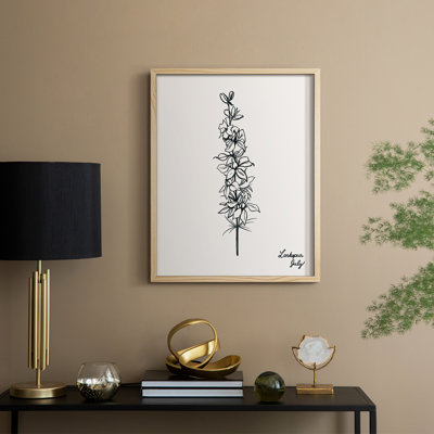 «Annuel Flowers VII», reproduction encadrée - bois massif