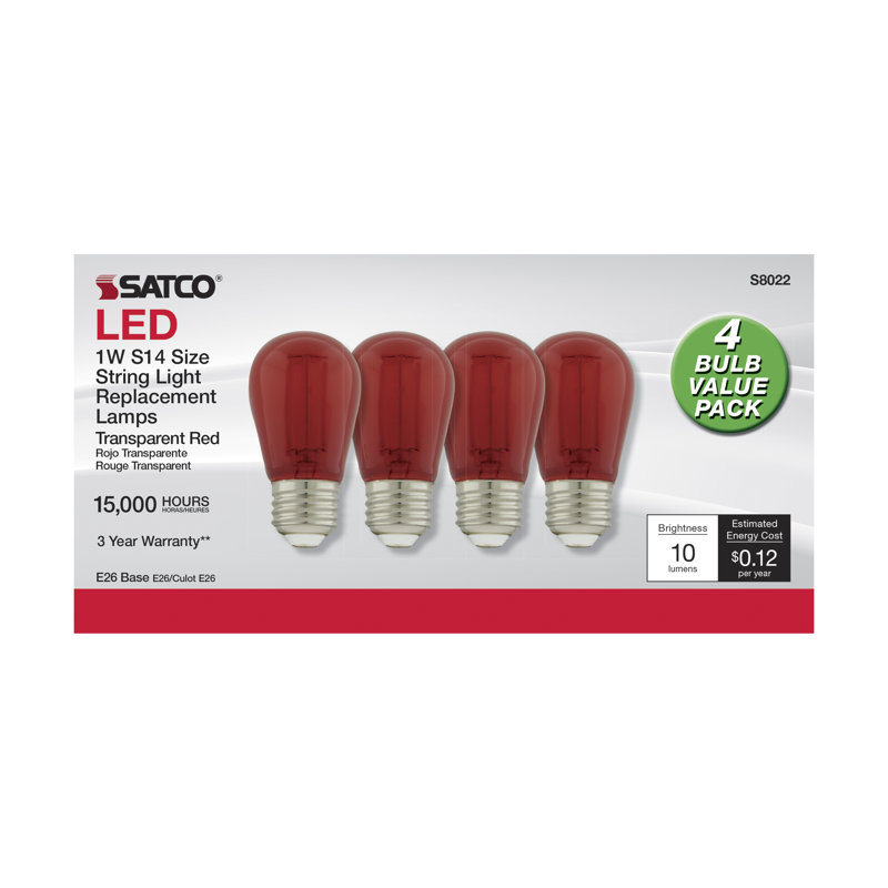 1 Watt Red LED Bulb