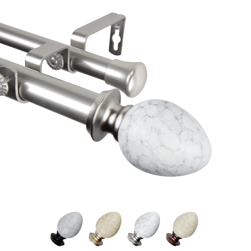 Ovate double 1 po, Nickel satiné, 120" – 170"