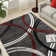 Weekes Performance Area Rug in Gray/Red/Black