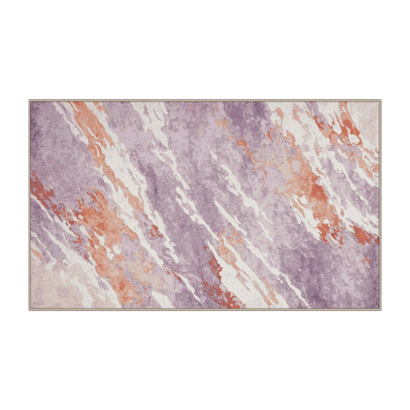 Tapis beige soyeux et moelleux, Rectangle 7 pi x 10 pi