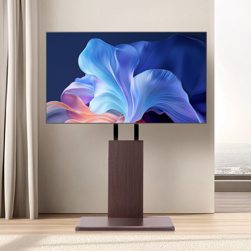 Universal TV Stand, Table Top TV Stand for 32-70 inch Screens, Swivel and Height Adjustable TV Mount Stand Holds up to 99 lbs with Power Strip, for Living Room, Bedroom, MAX VESA 600 x 400 mm