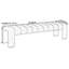 Banc rembourré en mélange de polyester Carraton-398180026-398180031