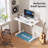 35" Electric Height Adjustable Standing Desk with Lockable Wheels