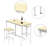 Loughborough 2 - Person Four Leg Dining Set-1447520170-1447520172-1447520171