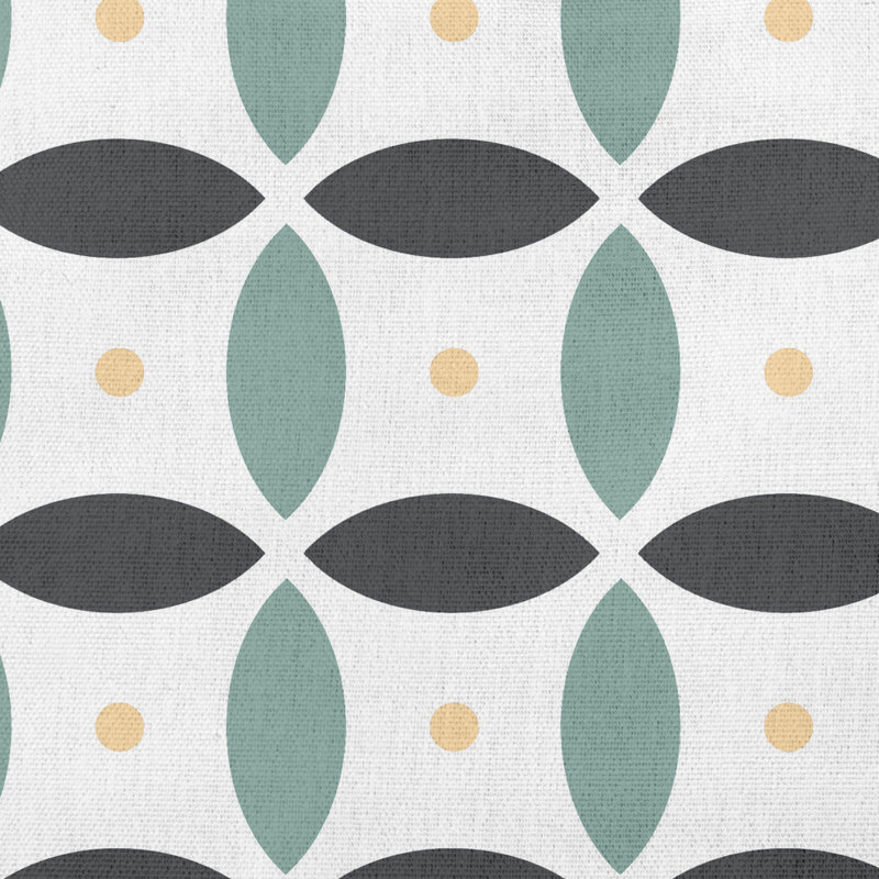 Geometric Reversible Throw Pillow, Gray/Green