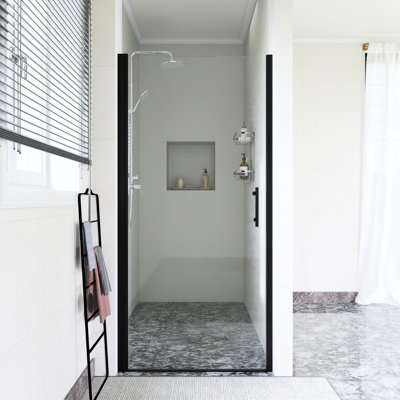 34"W x 72" H Pivot Semi-Frameless Shower Door