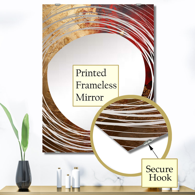 Kodra - Miroir mural décoratif abstrait Botanicals MIR136433, 40 po x 30 po
