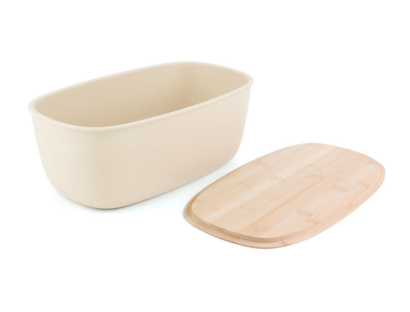 Harlan Wood Food Storage Container, White