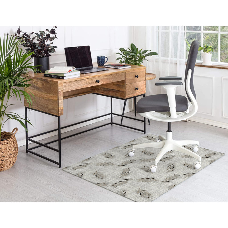 Tapis intérieur / extérieur en polyester tissé à la machine rectangle gris / crème, Rectangle 4 pi x 6 pi