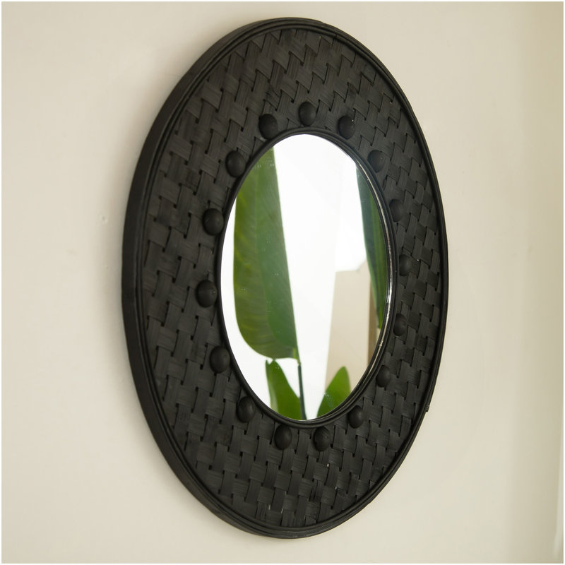 Miroir mural 24 po Solea, Noir / argenté