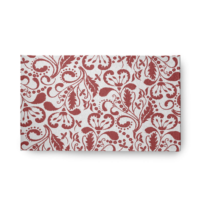 Aty Chenille Floral Indoor Rug, Rectangle 1'6" x 2'6"