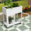 Wood Mini Cold Frame Greenhouse with Raised Bed, Polycarbonate Doors and Removable Wheels-113957837