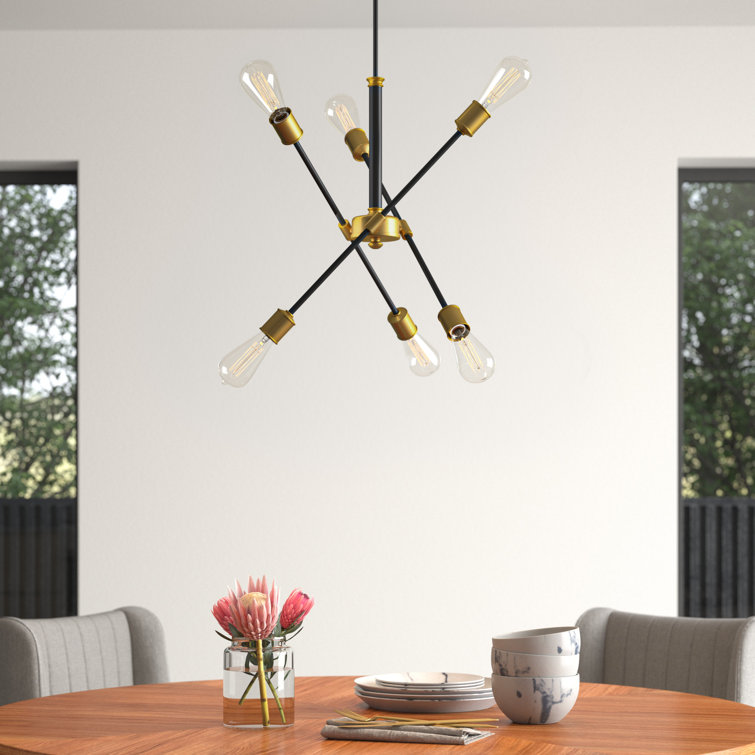 Whelchel Sputnik Modern Linear Chandelier