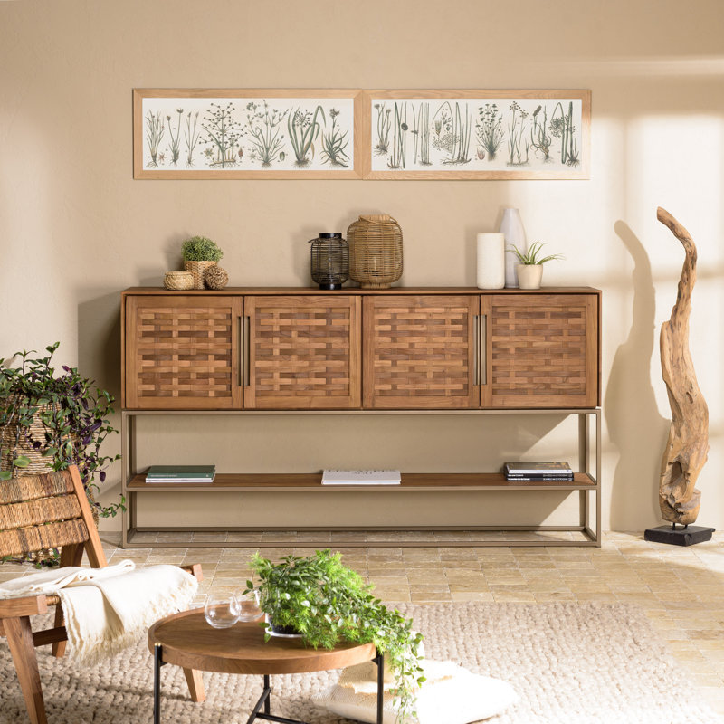 Alanni 205.5cm Solid Wood Sideboard
