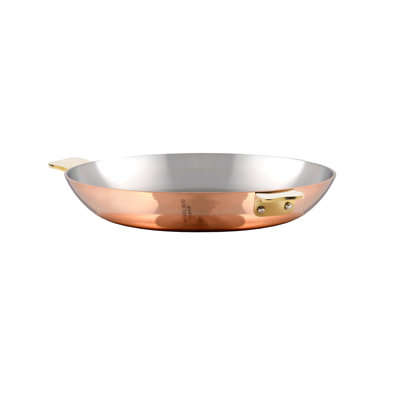 Mauviel Art Déco Copper Round Pan With Brass Handles
