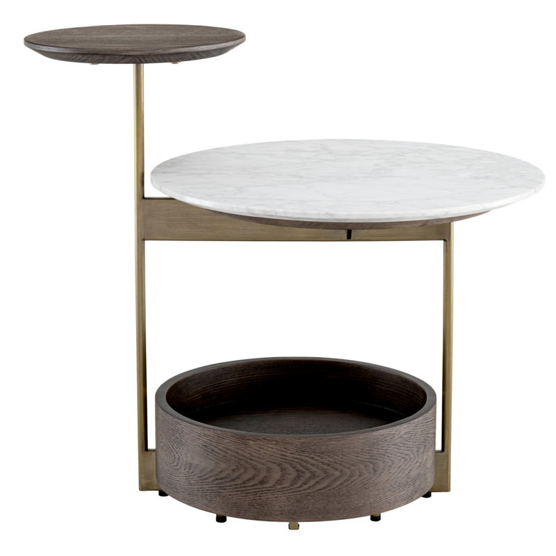 Side Table Faye Brushed Brass Finish - Base