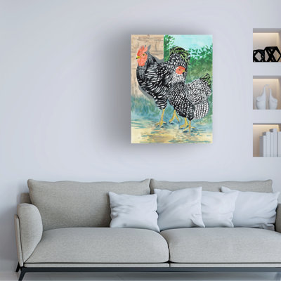 August Grove® Melissa Wang Rooster In The Yard I Canvas Wall Art